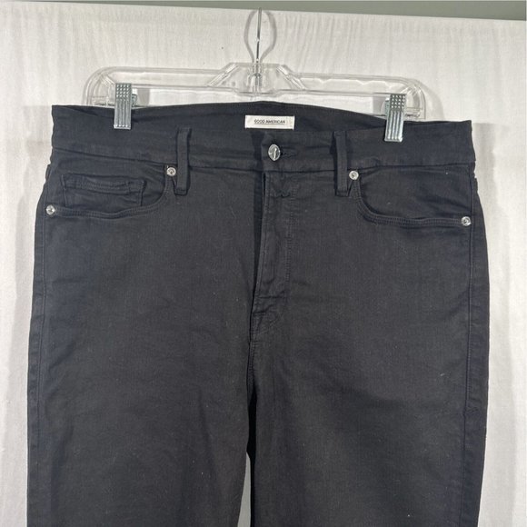 NEW‎ $129 Good American [ 18 ] Good Legs High Rise Skinny Jeans in Black - Picture 4 of 13